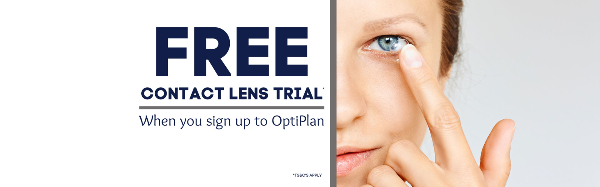 free contact lenses trial banner
